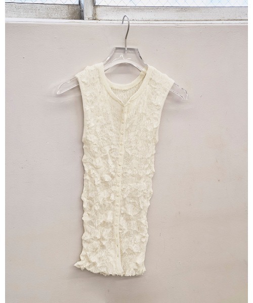 TODAYFUL（トゥデイフル）の「2way Sheer Knitvest（タンクトップ・レディース・ブルー系その他/オリーブ/アイボリー・FREE）」の14枚目の写真