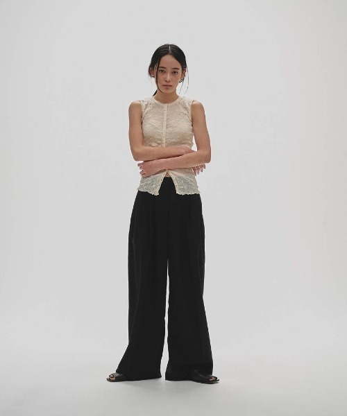 TODAYFUL（トゥデイフル）の「2way Sheer Knitvest（タンクトップ・レディース・ブルー系その他/オリーブ/アイボリー・FREE）」の6枚目の写真