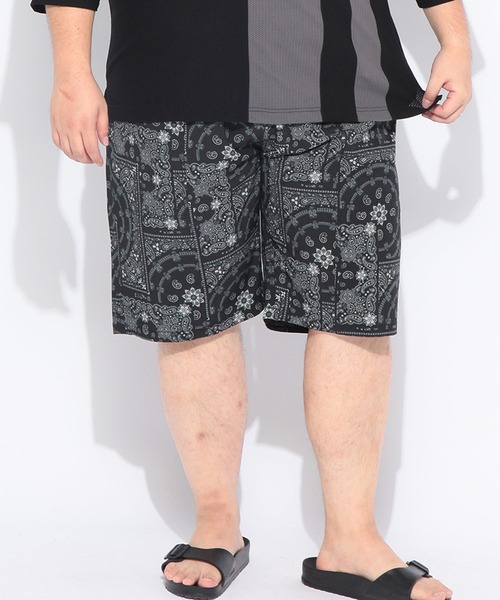 B&T CLUB(ビーティークラブ)の「ショートパンツ ハーフパンツ 短パン メンズ 大きいサイズ ACTIVE GEAR ストレッチ 総柄 ショーツ 夏 アウトドア レジャー B&T CLUB ビーアンドティークラブ(その他パンツ・メンズ・ベージュ/ブラック・X1(3L~4L)/X2(4L~5L)/X3(6L~7L)/X4(8L~9L))」の9枚目の写真