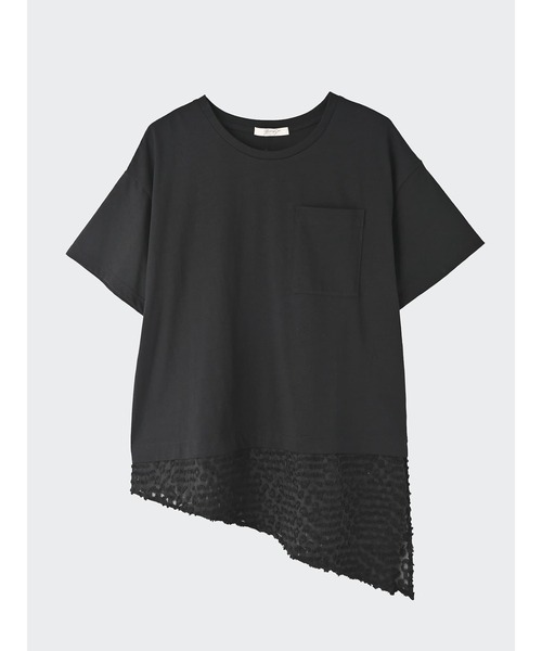 Brown&Street(ブラウンアンドストリート)の「スカーフレースTシャツ(Tシャツ/カットソー・レディース・ホワイト/ブラック・FREE)」の17枚目の写真