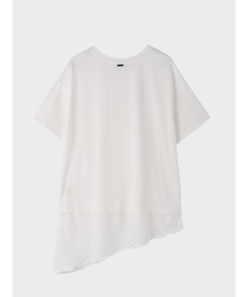 Brown&Street(ブラウンアンドストリート)の「スカーフレースTシャツ(Tシャツ/カットソー・レディース・ホワイト/ブラック・FREE)」の3枚目の写真