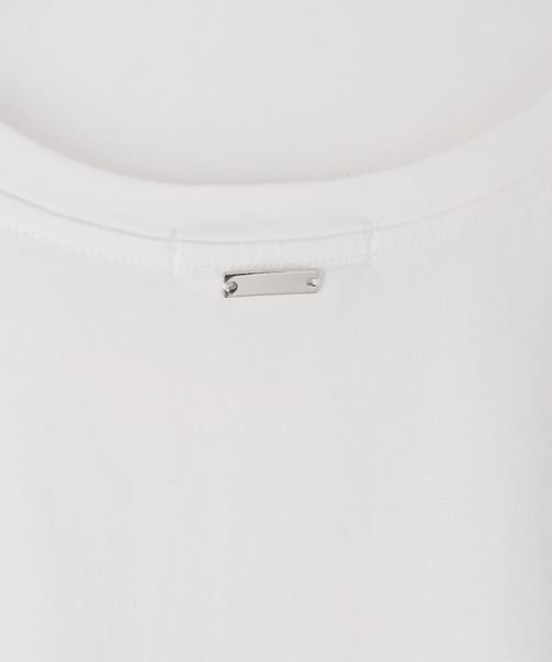 Brown&Street(ブラウンアンドストリート)の「スカーフレースTシャツ(Tシャツ/カットソー・レディース・ホワイト/ブラック・FREE)」の6枚目の写真