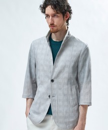 MEN'S BIGI | トリコットプリントワッシャー 七分袖カットジャケット(カーディガン/ボレロ)