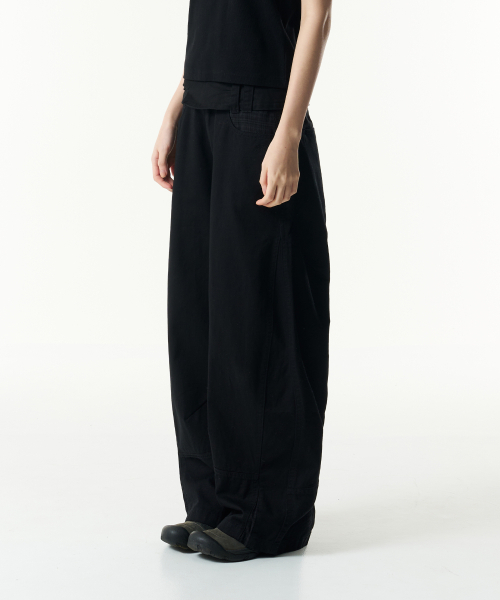 THECOLDESTMOMENT(ザコールデストモーメント)の「TCM belted check panel pants (black)(その他パンツ・レディース・その他・LARGE/MEDIUM/SMALL)」の1枚目の写真