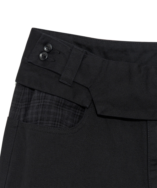 THECOLDESTMOMENT(ザコールデストモーメント)の「TCM belted check panel pants (black)(その他パンツ・レディース・その他・LARGE/MEDIUM/SMALL)」の5枚目の写真