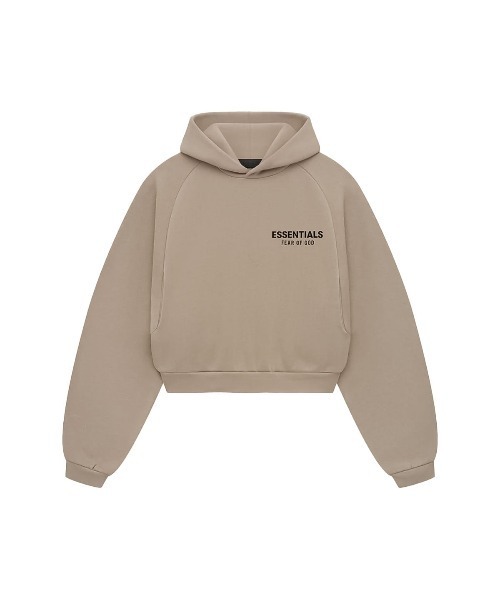FOG ESSENTIALS（エフオージーエッセンシャルズ）の「フィア オブ ゴッド エッセンシャルズ 【Fear of God ESSENTIALS】 - ウィメンズ フリース パーカー【FLEECE CROPPED HOODIE DESERT SAND 192HO247417FW】（パーカー・レディース・サンドベージュ・M）」の2枚目の写真