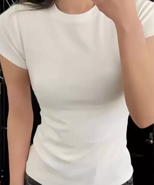 CELENA BEATS(セレナビーツ)の「3枚セットベーシッククロップドTシャツ(Tシャツ/カットソー・レディース・ホワイト・S/M)」の4枚目の写真