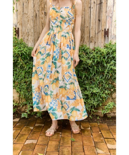 ERADIE(エラディエ)の「Printed Bustier Dress プリントビスチェワンピース(ワンピース・レディース・ホワイト系その他/イエロー系その他・FREE)」の9枚目の写真