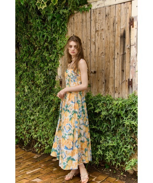 ERADIE(エラディエ)の「Printed Bustier Dress プリントビスチェワンピース(ワンピース・レディース・ホワイト系その他/イエロー系その他・FREE)」の4枚目の写真