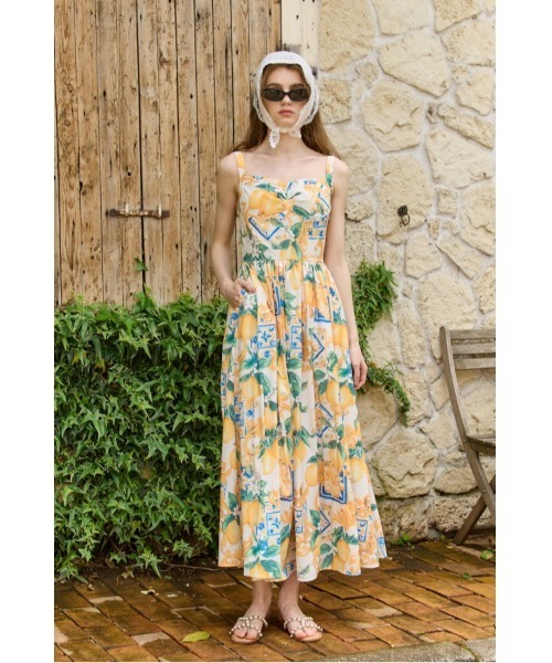 ERADIE(エラディエ)の「Printed Bustier Dress プリントビスチェワンピース(ワンピース・レディース・ホワイト系その他/イエロー系その他・FREE)」の13枚目の写真