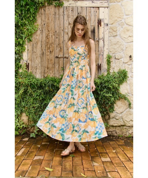 ERADIE(エラディエ)の「Printed Bustier Dress プリントビスチェワンピース(ワンピース・レディース・ホワイト系その他/イエロー系その他・FREE)」の15枚目の写真