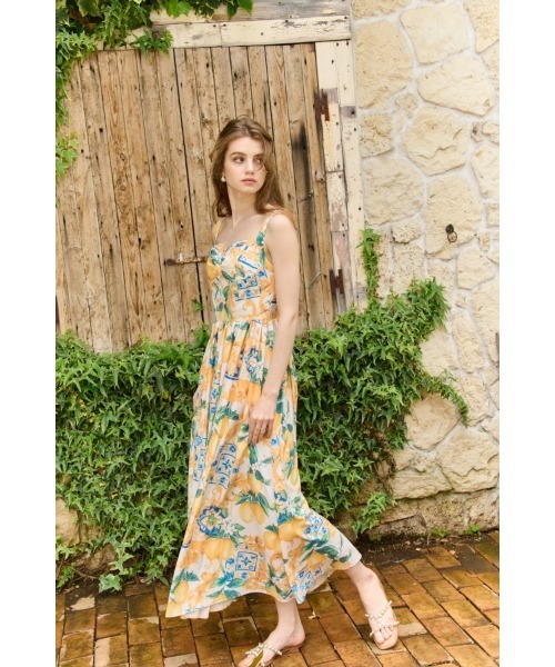 ERADIE(エラディエ)の「Printed Bustier Dress プリントビスチェワンピース(ワンピース・レディース・ホワイト系その他/イエロー系その他・FREE)」の6枚目の写真