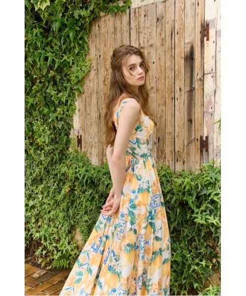 ERADIE(エラディエ)の「Printed Bustier Dress プリントビスチェワンピース(ワンピース・レディース・ホワイト系その他/イエロー系その他・FREE)」の14枚目の写真