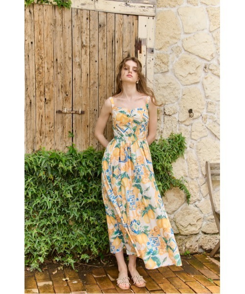 ERADIE(エラディエ)の「Printed Bustier Dress プリントビスチェワンピース(ワンピース・レディース・ホワイト系その他/イエロー系その他・FREE)」の16枚目の写真