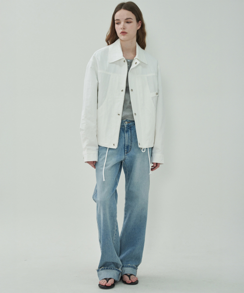 MOTT(モット)の「サイドロールアップデニム-ライトブルー(デニムパンツ・レディース・その他・LARGE/SMALL/MEDIUM)」の4枚目の写真