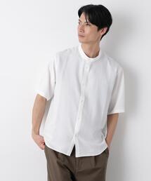 リネンライクメランジシャツ 半袖