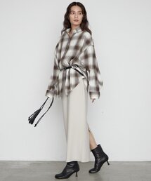LOUNGEDRESS（ラウンジドレス）の「《追加生産決定！/セットアップ可/美脚見え》 ジョーゼット2WAYタイトスカート 　秋服（スカート）」