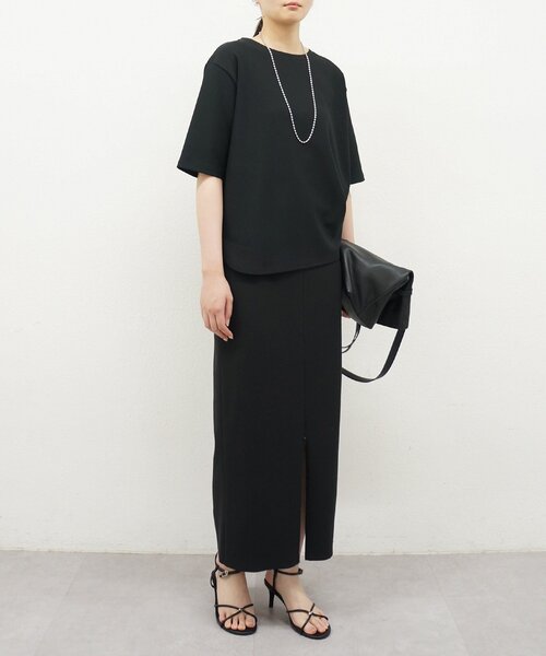 LOUNGEDRESS(ラウンジドレス)の「《美シルエット》ジョーゼット2WAYタイトスカート(スカート・レディース・ライトベージュ/ブラック・MEDIUM/SMALL/LARGE)」の16枚目の写真