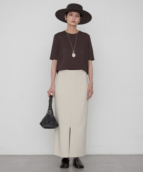 LOUNGEDRESS(ラウンジドレス)の「《美シルエット》ジョーゼット2WAYタイトスカート(スカート・レディース・ライトベージュ/ブラック・MEDIUM/SMALL/LARGE)」の15枚目の写真