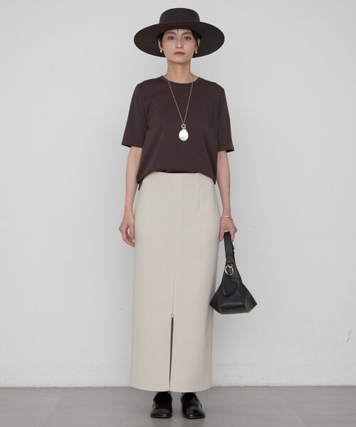 LOUNGEDRESS(ラウンジドレス)の「《美シルエット》ジョーゼット2WAYタイトスカート(スカート・レディース・ライトベージュ/ブラック・MEDIUM/SMALL/LARGE)」の14枚目の写真