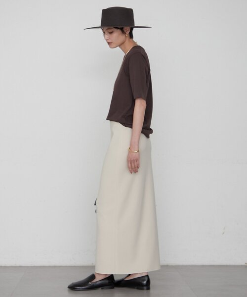 LOUNGEDRESS(ラウンジドレス)の「《美シルエット》ジョーゼット2WAYタイトスカート(スカート・レディース・ライトベージュ/ブラック・MEDIUM/SMALL/LARGE)」の13枚目の写真