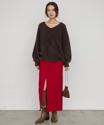 LOUNGEDRESS（ラウンジドレス）の「《追加生産決定！/セットアップ可/美脚見え》 ジョーゼット2WAYタイトスカート 　秋服（スカート）」