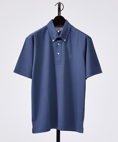 ABAHOUSE GRAY(アバハウスグレイ)の「【ON/OFF兼用】シルキー マイクロカノコ ボタンダウン ポロシャツ(Tシャツ/カットソー・メンズ・グレイッシュブルー/サックスブルー/ホワイト/グレイッシュベージュ・46/50/48/44)」の22枚目の写真