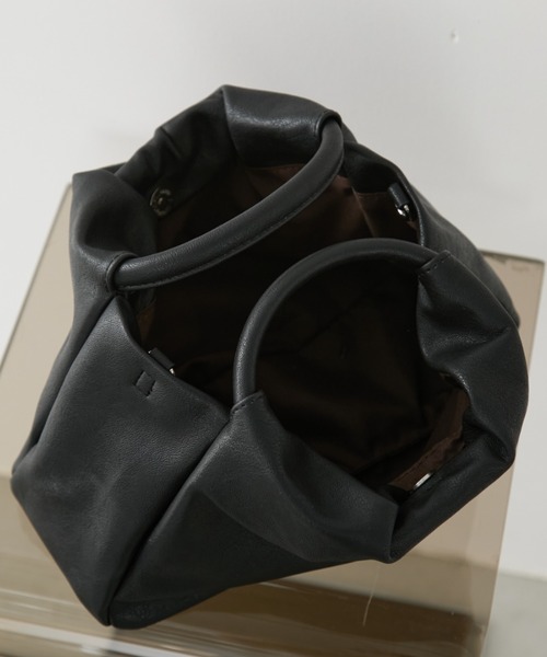 arholiday.standard（エーアールホリデースタンダード）の「2way ring handle gathered bag / 2WAYリングハンドルギャザーバッグ（ハンドバッグ・レディース・ブラウン/ブラック・FREE）」の22枚目の写真