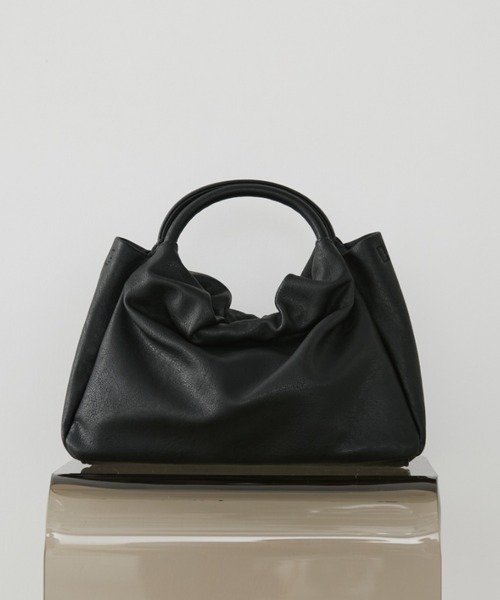 arholiday.standard（エーアールホリデースタンダード）の「2way ring handle gathered bag / 2WAYリングハンドルギャザーバッグ（ハンドバッグ・レディース・ブラウン/ブラック・FREE）」の20枚目の写真