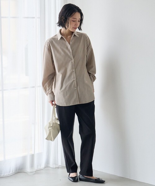 coen(コーエン)の「【定番/秋カラー/ストレッチ性/撥水/UVカット】【シリーズ累計販売数20万本突破】イージービューティーテーパードパンツ(WEB限定サイズ)(その他パンツ・レディース・ダークグレー/ロイヤルブルー/ベージュ/オリーブ/ダークブラウン/ブラック・XS/S/M/L/XL)」の15枚目の写真
