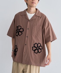 花柄オープンカラーシャツ