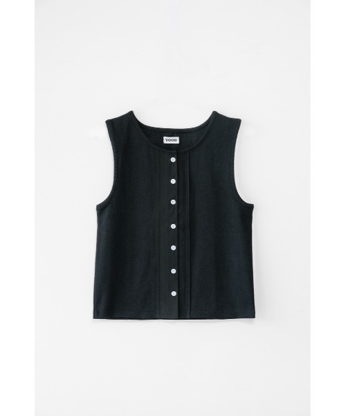 YOOU(ユー)の「DOCKIONG TANKTOP(Tシャツ/カットソー・レディース・ブラック/ベージュ・FREE)」の1枚目の写真