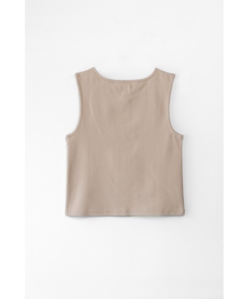 YOOU(ユー)の「DOCKIONG TANKTOP(Tシャツ/カットソー・レディース・ブラック/ベージュ・FREE)」の10枚目の写真