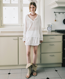SIDE POCKET BALLOON SKIRT_IVORY
