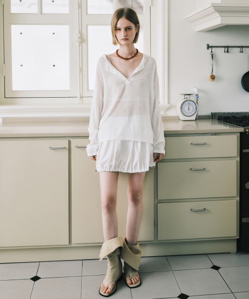 NICK&NICOLE(ニックアンドニコール)の「SIDE POCKET BALLOON SKIRT_IVORY(スカート・レディース・その他・FREE)」の1枚目の写真