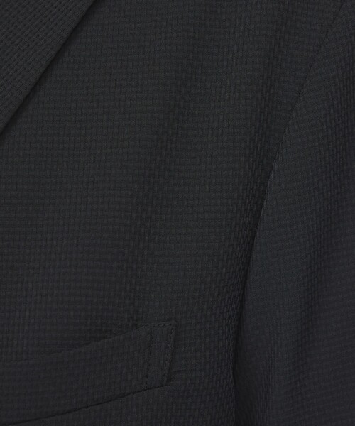 ABAHOUSE GRAY(アバハウスグレイ)の「【接触冷感/セットアップ対応】ナイロンジャガード ストレッチ ダブルジャケット(テーラードジャケット・メンズ・ブラック/ネイビー/カーキ・46/44/48/50)」の15枚目の写真