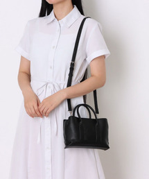 カシュカシュ cachecache / シボフェイクレザー2wayミニバッグ