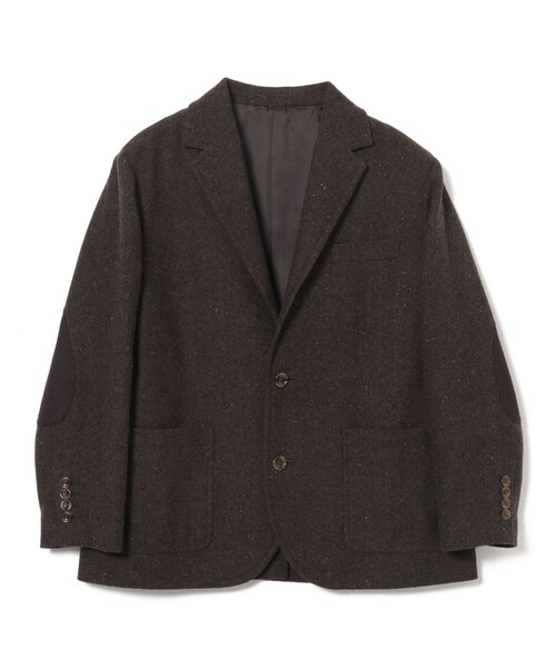BEAMS BOY(ビームスボーイ)の「ツイード 3ボタン ビッグジャケット(テーラードジャケット・レディース・ブラウン/ネイビー・1/0)」の2枚目の写真