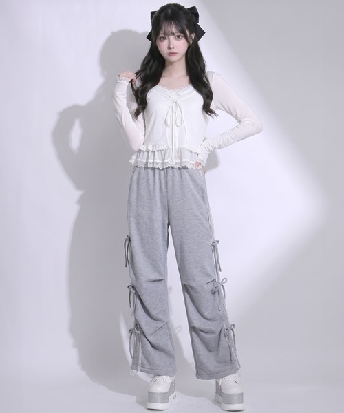 DearMyLoveRose(ディアマイラブローズ)の「フリルキャミソール×ボレロカーディガンセット【大きいサイズあり】(カーディガン/ボレロ・レディース・ホワイト/ブラック・L~LL/M-L/LL~3L)」の14枚目の写真