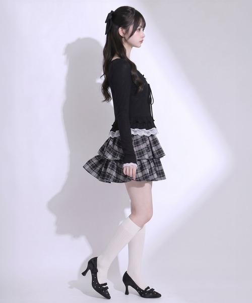 DearMyLoveRose(ディアマイラブローズ)の「フリルキャミソール×ボレロカーディガンセット【大きいサイズあり】(カーディガン/ボレロ・レディース・ホワイト/ブラック・L~LL/M-L/LL~3L)」の18枚目の写真