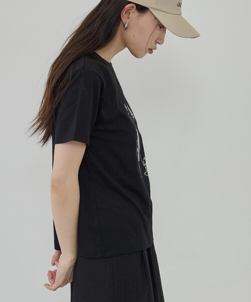 GALLEST(ギャレスト)の「フレンチブルTシャツ(Tシャツ/カットソー・レディース・ホワイト/ブラック・38)」の4枚目の写真