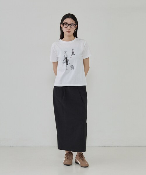 GALLEST(ギャレスト)の「フレンチブルTシャツ(Tシャツ/カットソー・レディース・ホワイト/ブラック・38)」の13枚目の写真