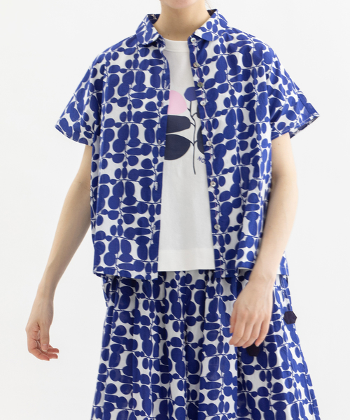 nop de nod（ノップドゥノッド）の「Ciel ローンユーカリプリントシャツ（シャツ/ブラウス・レディース・ダークグリーン/ダークブラウン/ダークブルー・M）」の20枚目の写真
