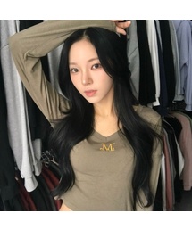 トゥルアVネックロングスリーブTシャツ（3カラー）