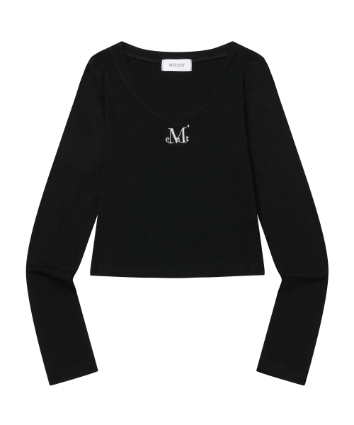 MUCENT（ムセント）の「トゥルアVネックロングスリーブTシャツ（3カラー）（Tシャツ/カットソー・レディース・ホワイト/ブラック/カーキ・FREE）」の8枚目の写真