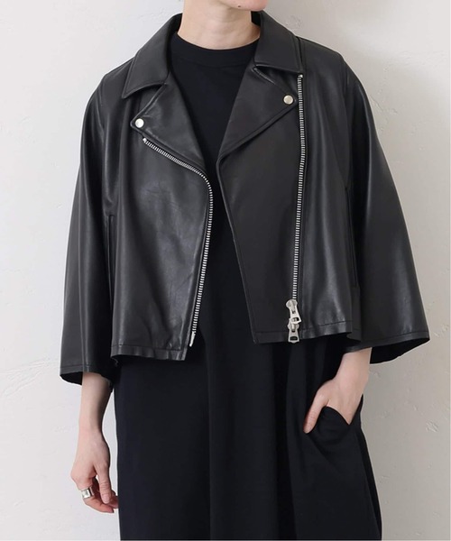 JOURNAL STANDARD LUXE(ジャーナルスタンダード ラックス)の「レザー ショートライダースジャケット(ライダースジャケット・レディース・ブラック・FREE)」の9枚目の写真