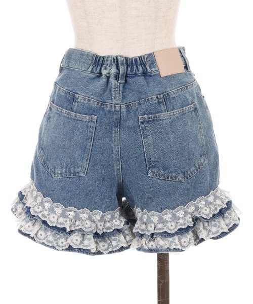 myu:loret(ミュウロレット)の「フリルレースショートパンツ(その他パンツ・レディース・ケミカルウォッシュ/キャメル・FREE)」の14枚目の写真
