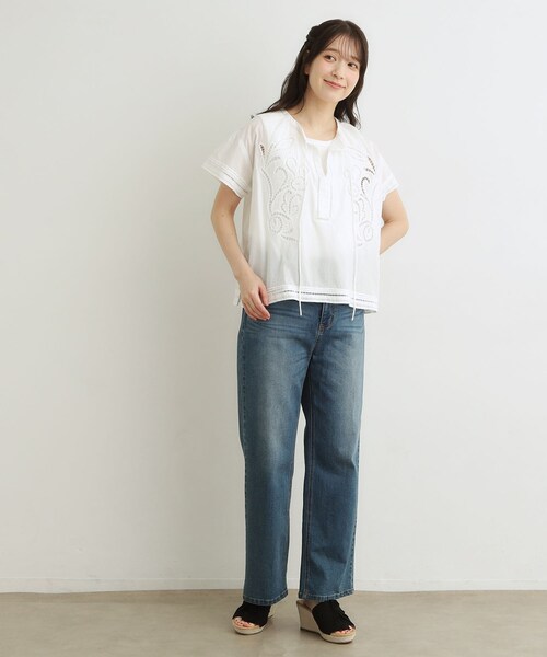 LAURA ASHLEY(ローラアシュレイ)の「【洗える/コットン100%】カットワークレースブラウス(シャツ/ブラウス・レディース・ブラック/オフホワイト・38)」の16枚目の写真