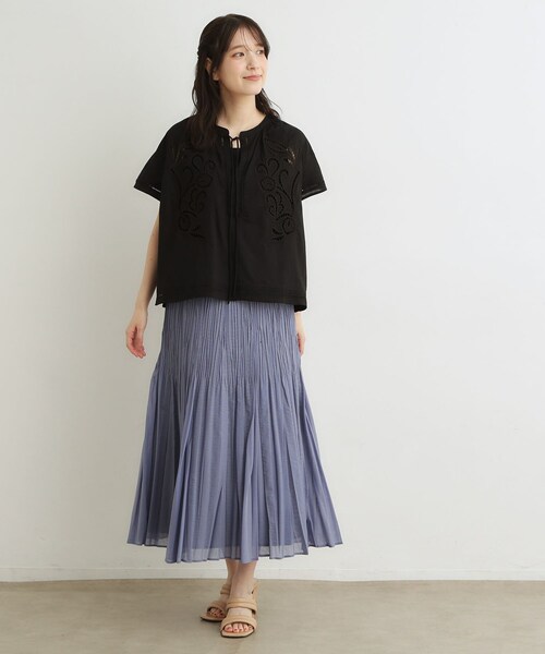 LAURA ASHLEY(ローラアシュレイ)の「【洗える/コットン100%】カットワークレースブラウス(シャツ/ブラウス・レディース・ブラック/オフホワイト・38)」の12枚目の写真