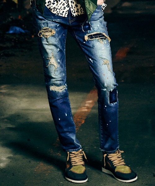 glamb（グラム）の「Leather Mid-Cut Sneakers / レザーミッドカットスニーカー（スニーカー・メンズ・ブラック/カーキ・25/26/27/28）」の14枚目の写真